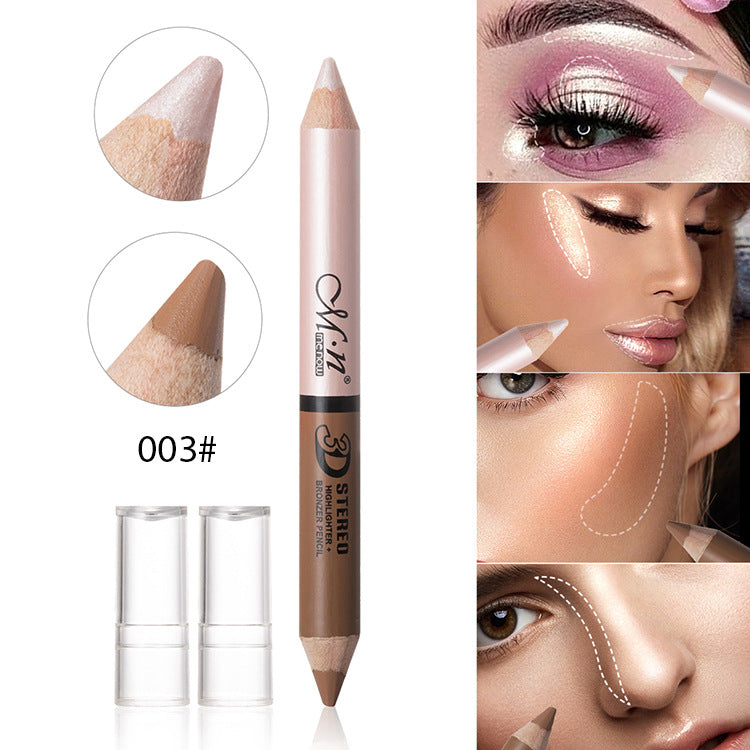 Meinuo New One-Stroke Dual-Use Double-Headed Shading Pen High-Gloss Pen Wood Can Be Sharpened