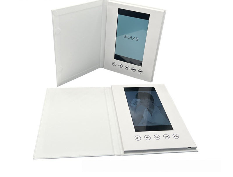 Brochure Paper Blank 7-inch Greeting Card White Hardcover Video Book