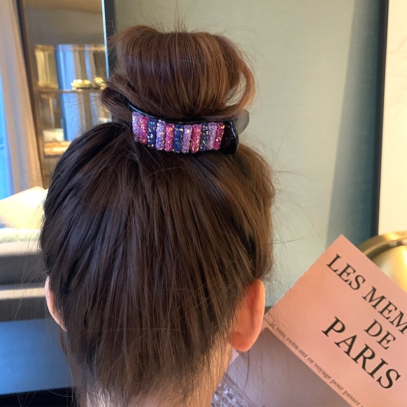 New Colorful Rainbow Hair Claws For Women Girls Hair Holder Clip Sweet Headband Hair Style Make Hairpin Fashion Hair Accessories