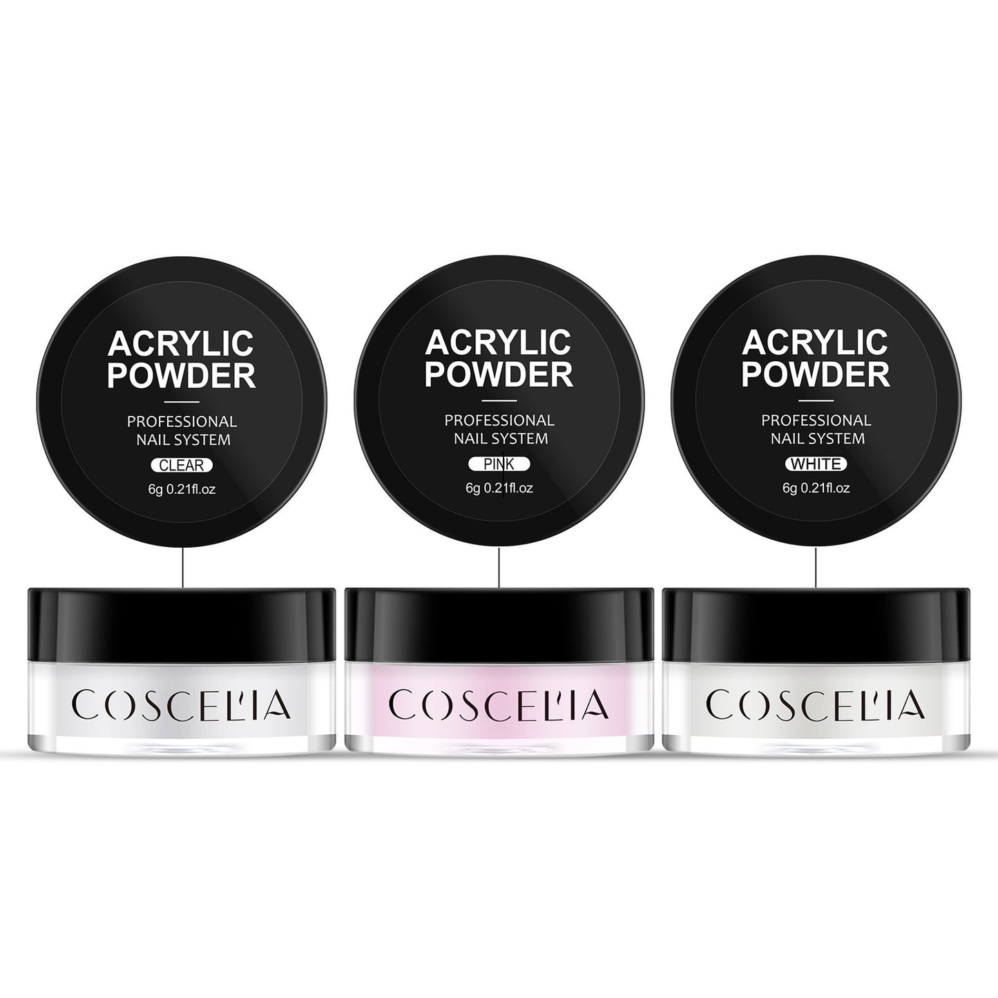 COSCELIA New 9 Color Crystal Color Powder 30Ml Crystal Liquid Manicure Tool Full Set Of Beginners