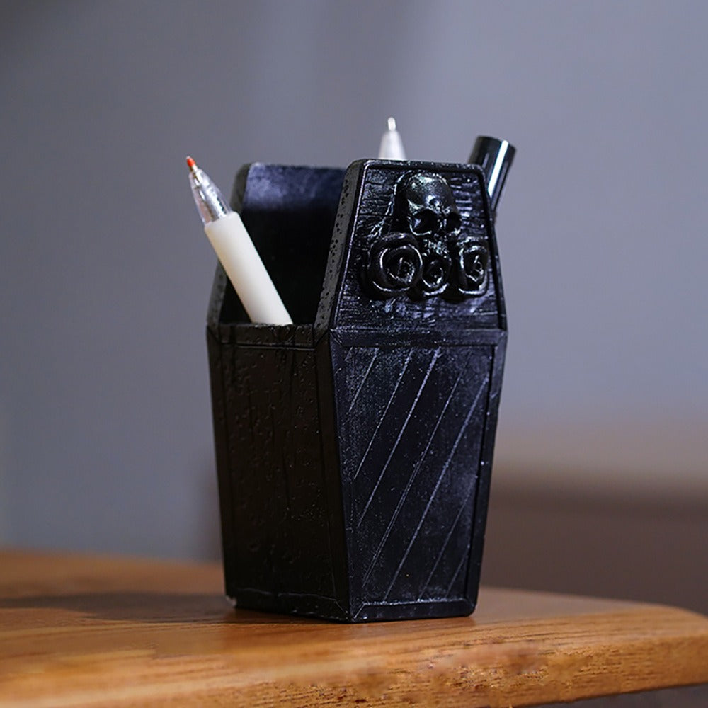 Flower Skeleton Makeup Brush Storage Box Desktop Pen Holder