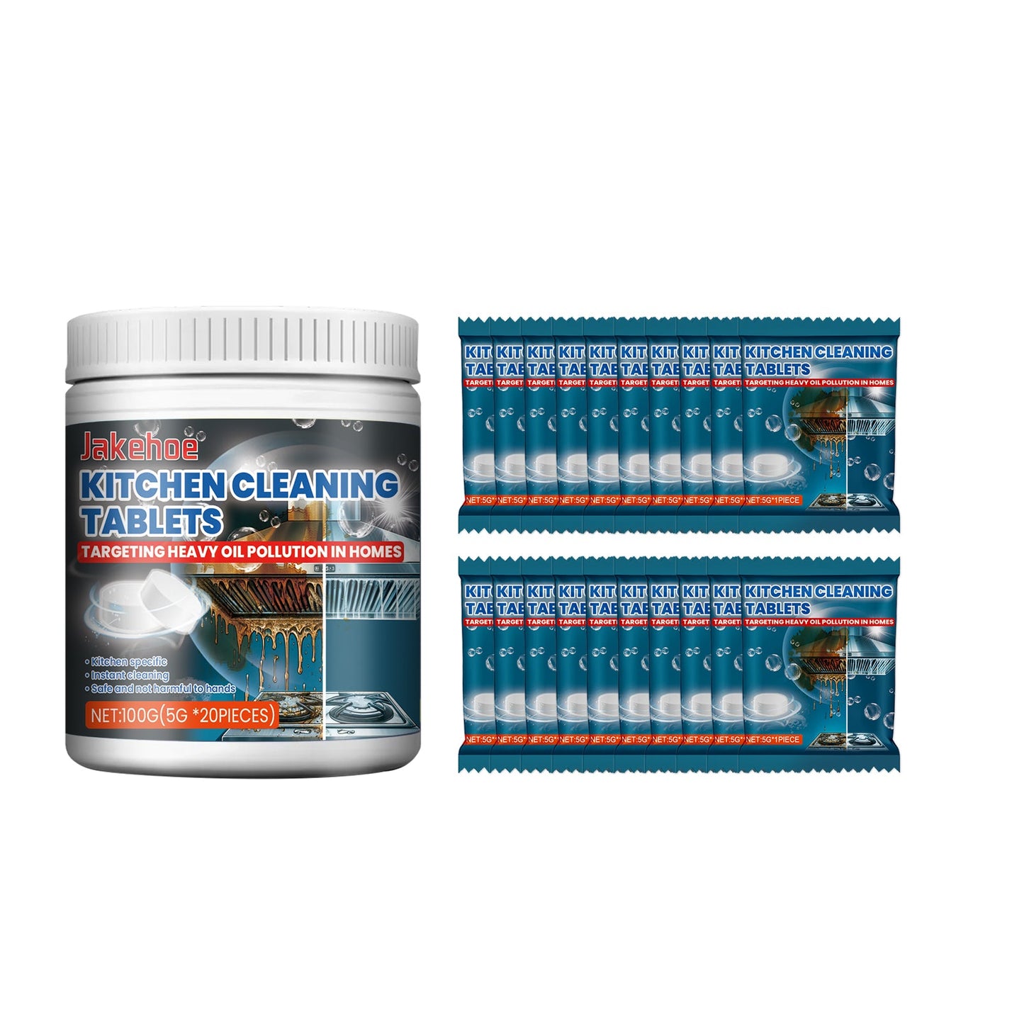 Kitchen Cleaning Effervescent Tablets, Clean The Kitchen Stove Sink Range Hood Stubborn Dirt Effervescent Tablet