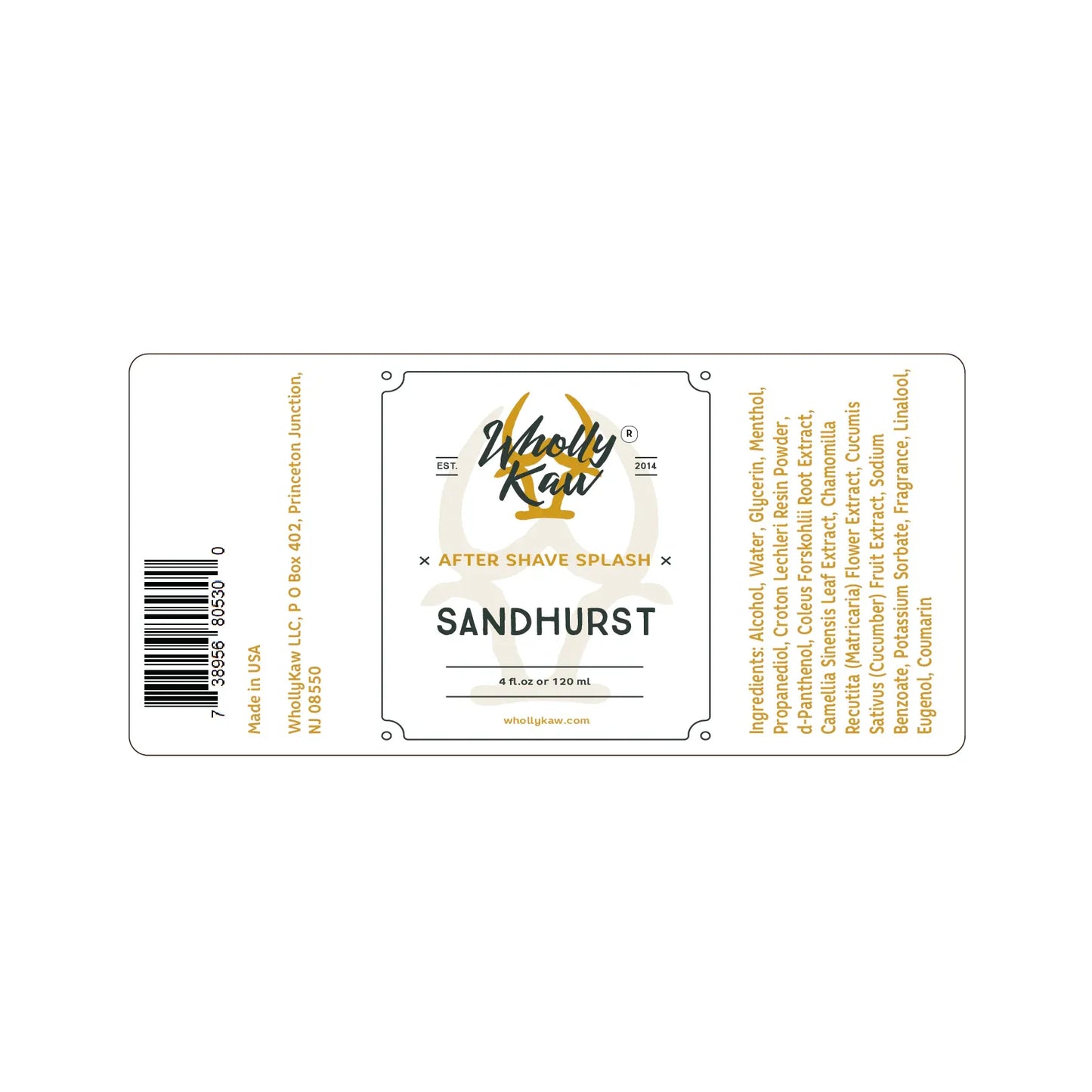 Wholly Kaw Sandhurst After Shave