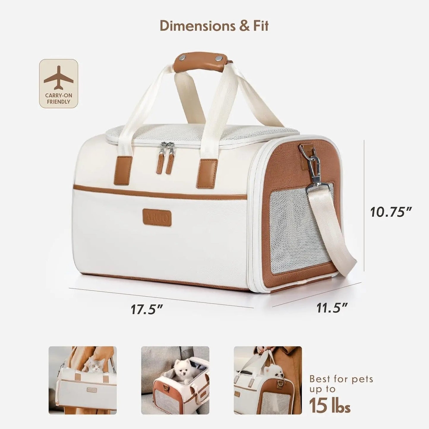 Argo Pawsport to Adventure Airline Approved Pet Carrier Travel Bag