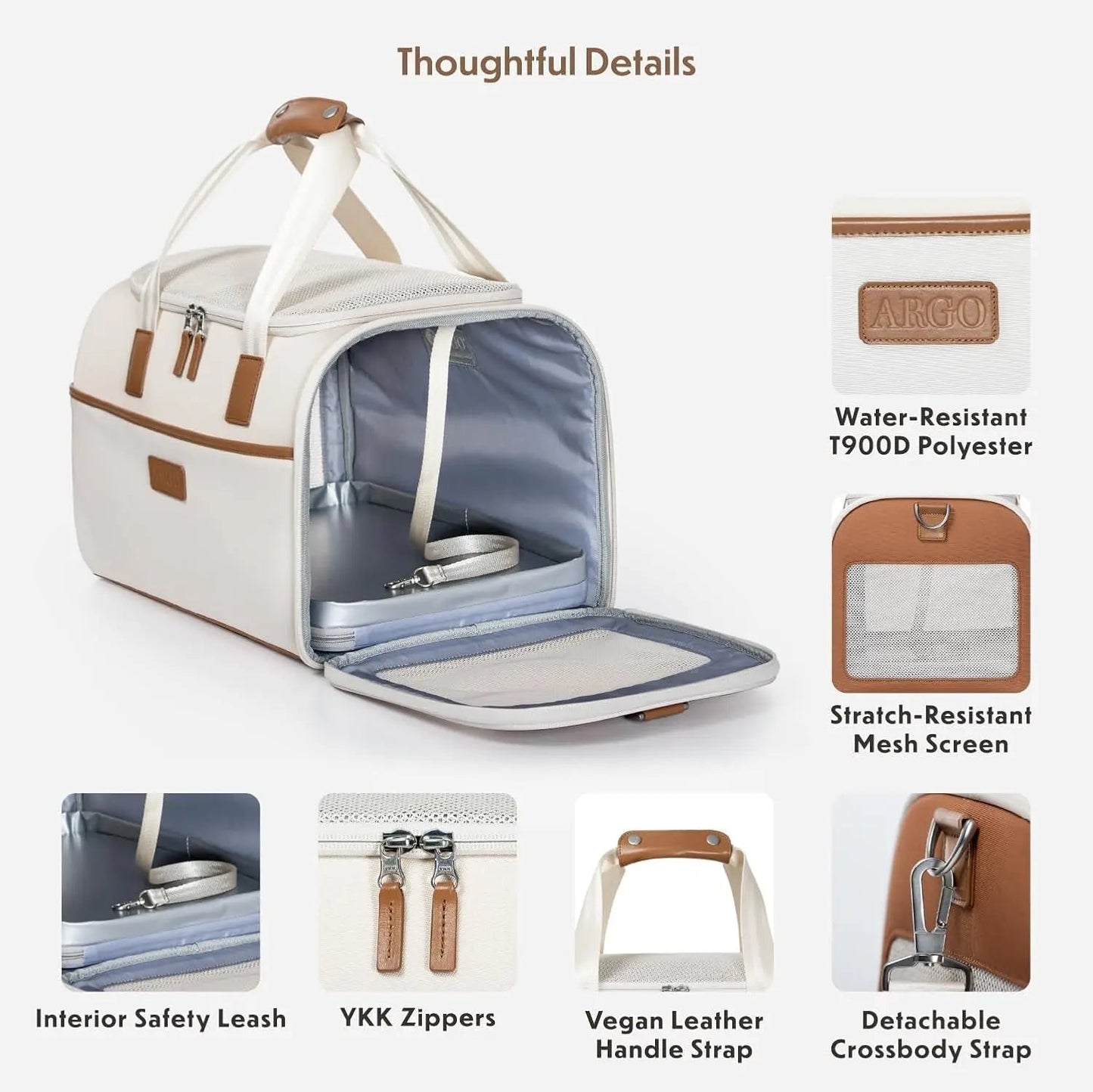 Argo Pawsport to Adventure Airline Approved Pet Carrier Travel Bag