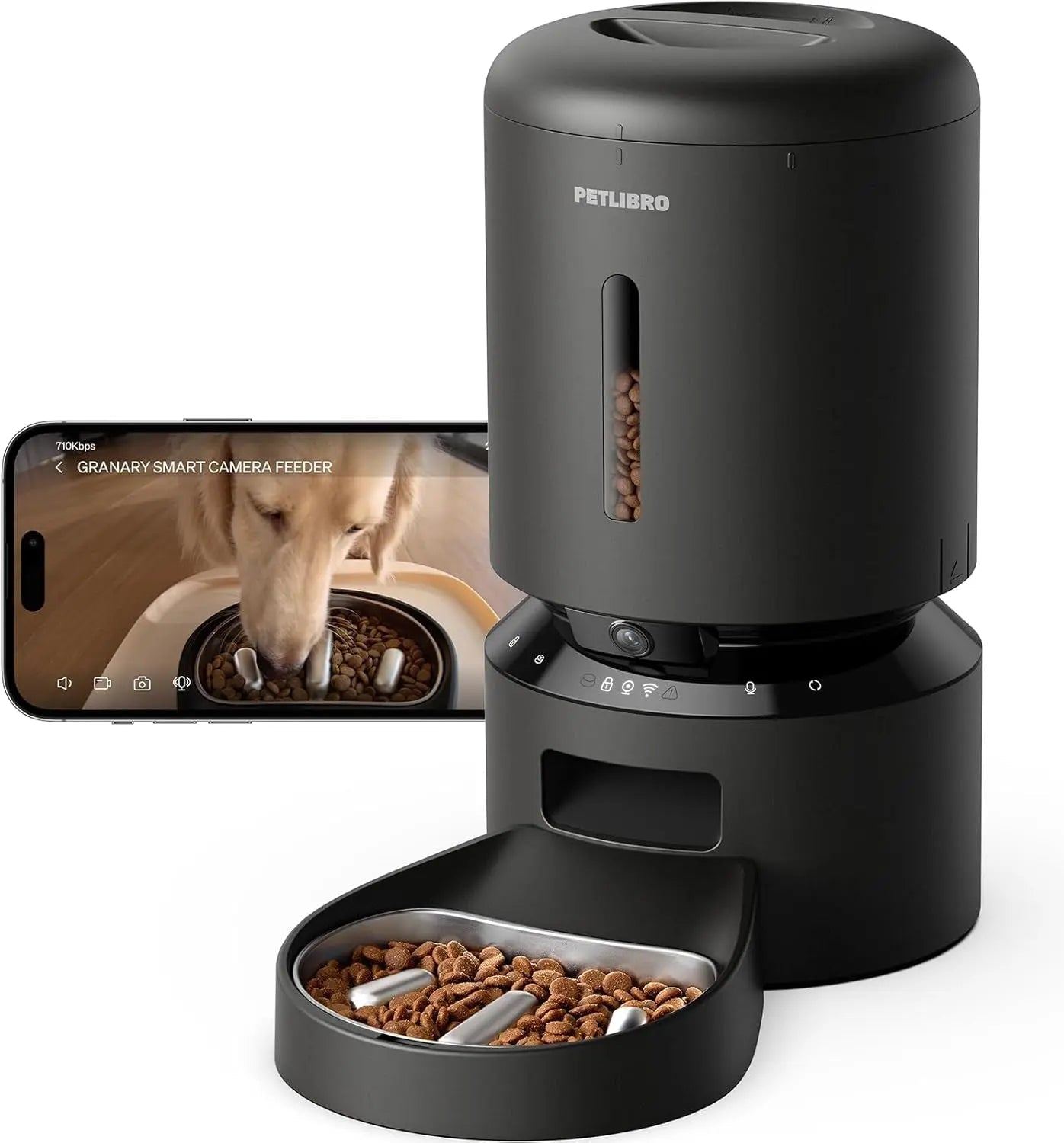 Automatic Pet Feeder 3L/5L with Camera, Timed Portions, Voice Call, Dual Power