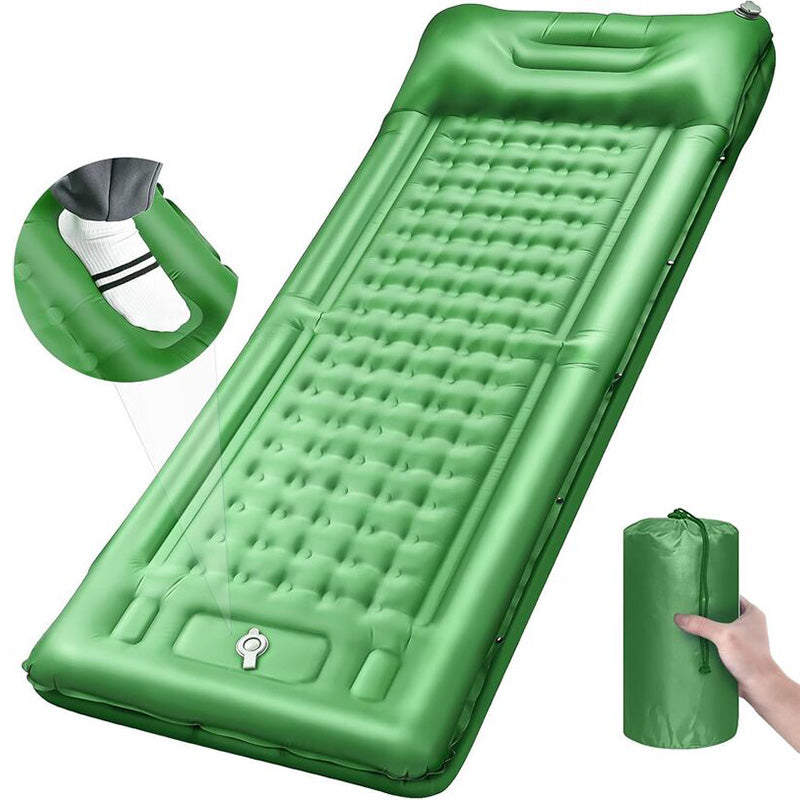 Outdoor thicken self-inflating camping mattress: ultralight, with built-in pump, ideal for travel, hiking, fishing.