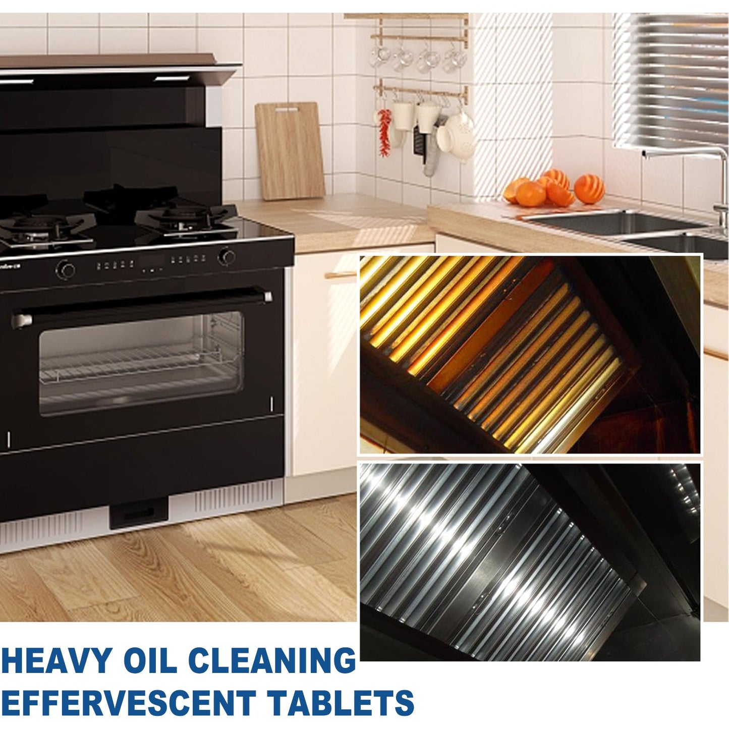 Kitchen Oil Stain Cleaning Tablets Heavy Oil Dirt Stain Cleaning Effervescent Tablets Kitchen Range Hood Cooktop