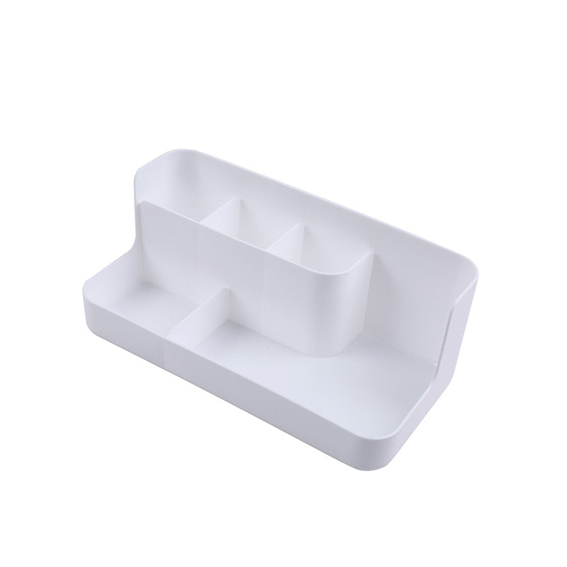 1pc Desktop Sundries Finishing Container Cosmetic Storage Partition Box Makeup Holder Stand Toiletries Plastic Case Organizer