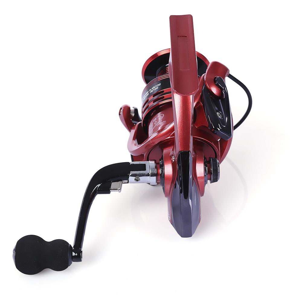 YUMOSHI 13+1BB Full Metal Spinning Fishing Reel 4.7:1/5.5:1 Gear Ratio Pesca Aluminum Spool  Tackle With Foldable Handle