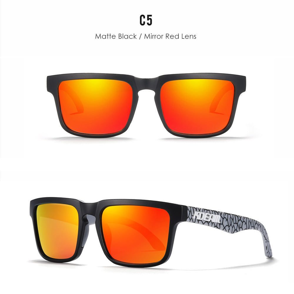 Classic polarized sunglasses for men and women ultra light driving glasses colorful real film sunglasses