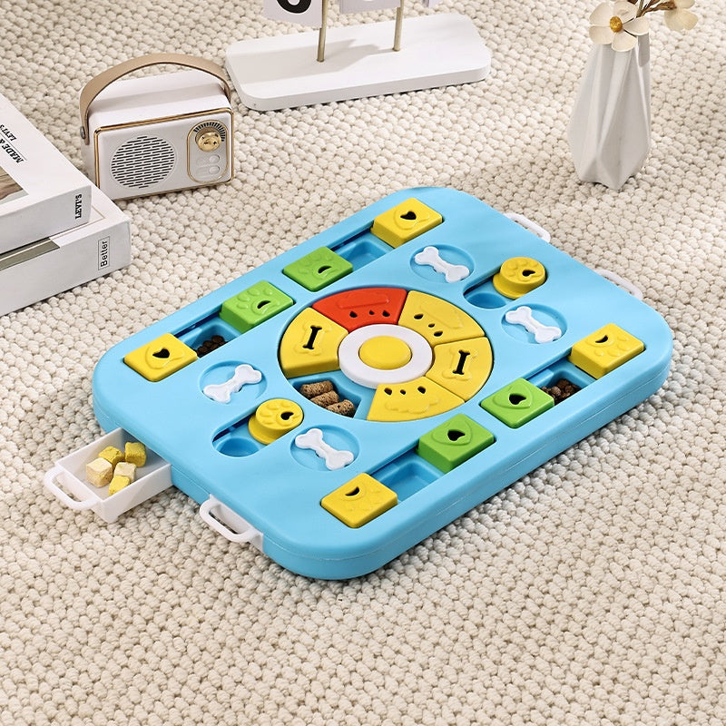Interactive Slow Feeder Dog Bowl - Puzzle Toy for Pets