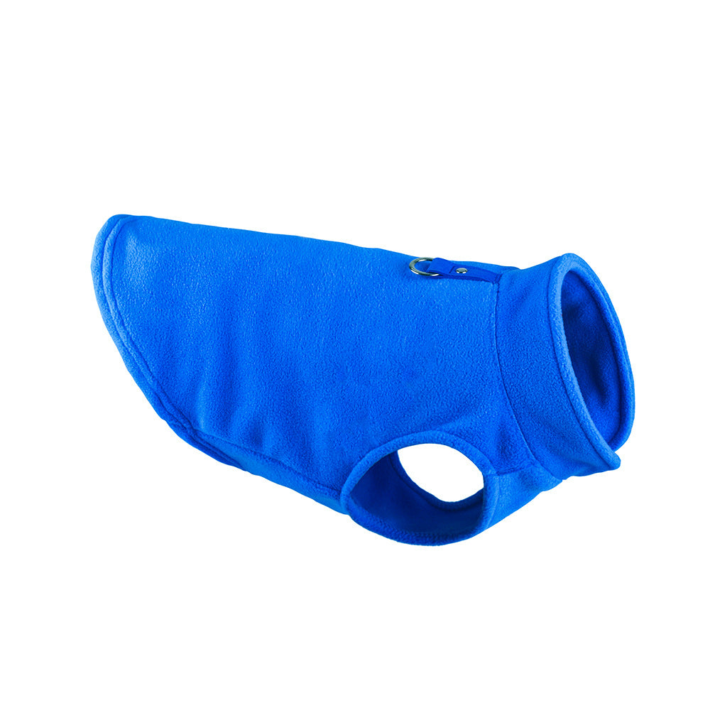 Dog clothing thickened solid color fleece pet dog supplies