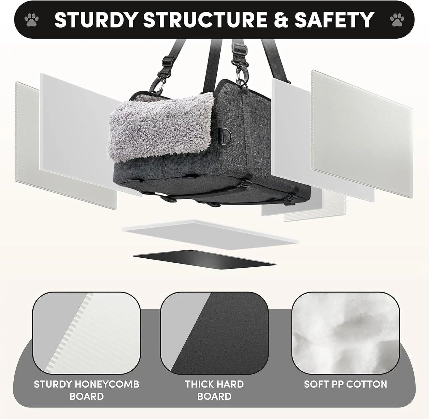 Center Console Dog Car Seat for Small Dogs, Portable Pet Booster Seat