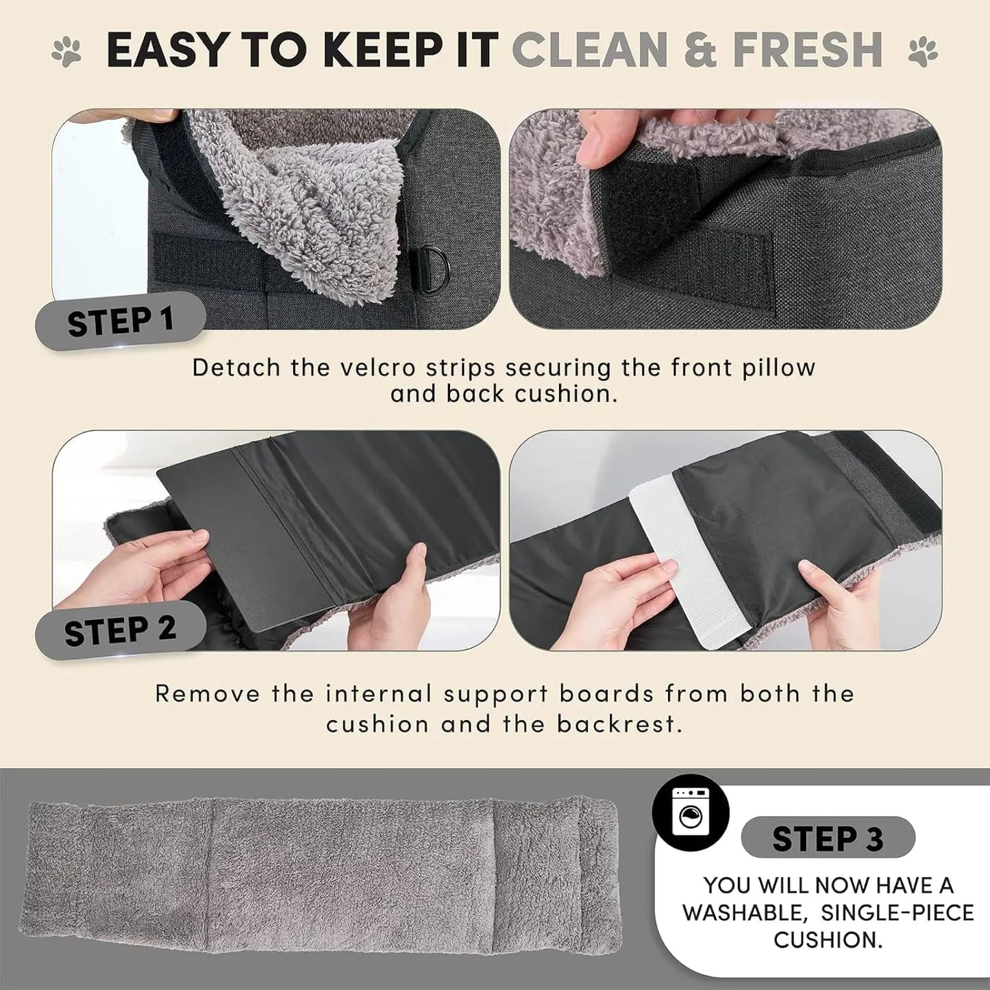 Center Console Dog Car Seat for Small Dogs, Portable Pet Booster Seat