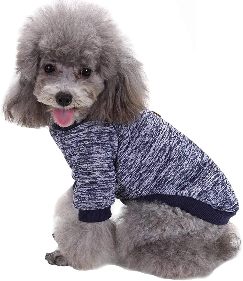 Classic Knit Dog Sweater – Warm Winter Soft Sweater for Small Dogs & Cats XXS–XL