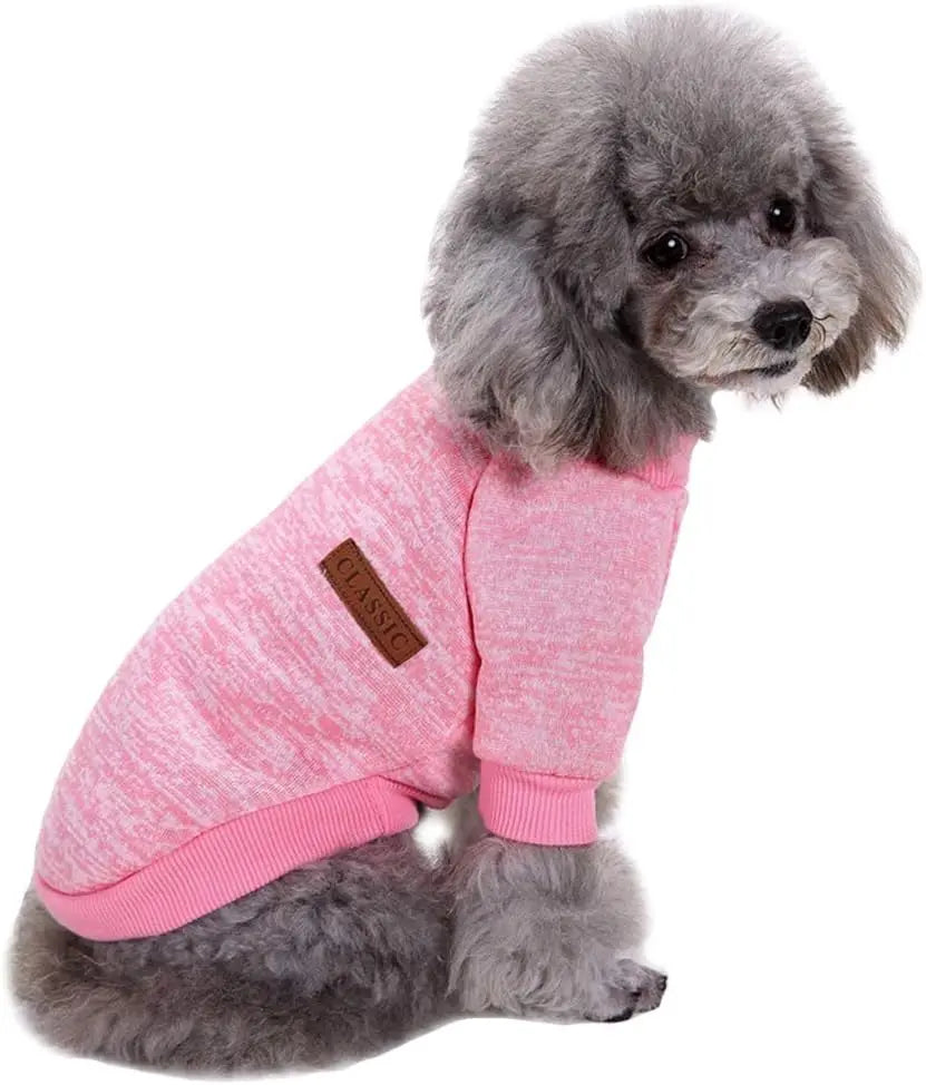 Classic Knit Dog Sweater – Warm Winter Soft Sweater for Small Dogs & Cats XXS–XL