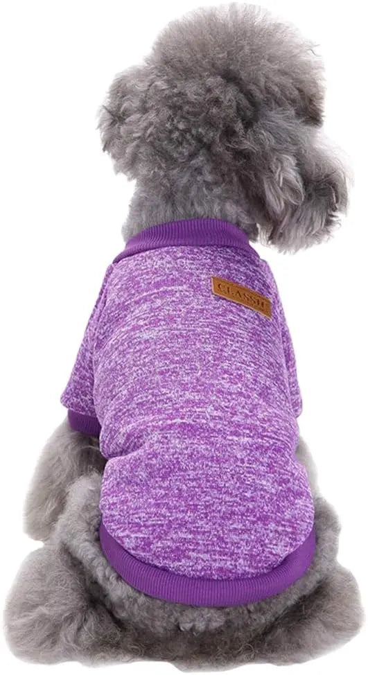 Classic Knit Dog Sweater – Warm Winter Soft Sweater for Small Dogs & Cats XXS–XL