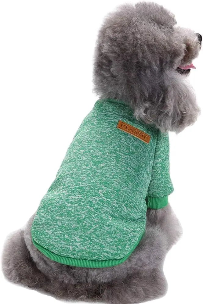 Classic Knit Dog Sweater – Warm Winter Soft Sweater for Small Dogs & Cats XXS–XL