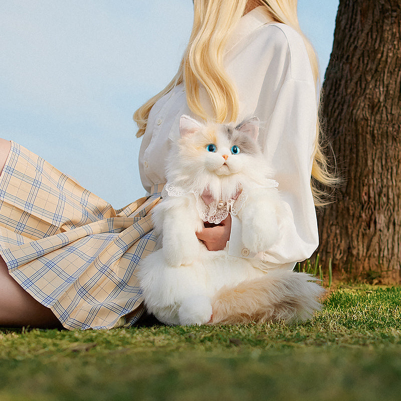 Unique Calico Cat Backpack, Doubles as a Plush Toy and Functional Bag