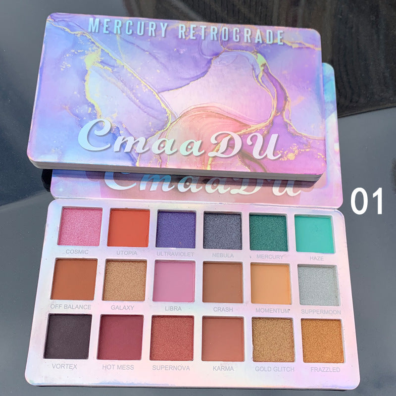 CmaaDu 18 Colors Eyeshadow Palette Matte and Metallic Glitter Eyeshadow Palette