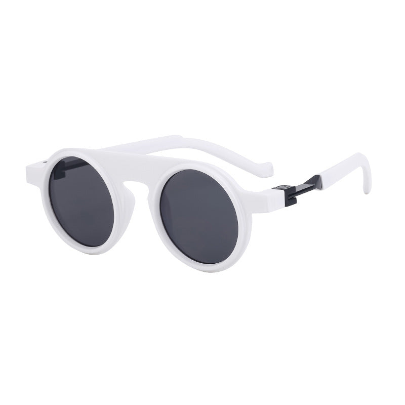 New European and American fashion round frame sunglasses for men, personalized and high-end sunglasses for men