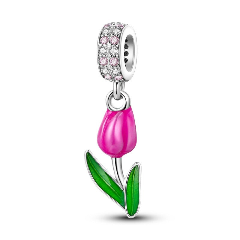 Flower Beaded Pendant Jewelry Accessories Beaded Bracelet Necklace