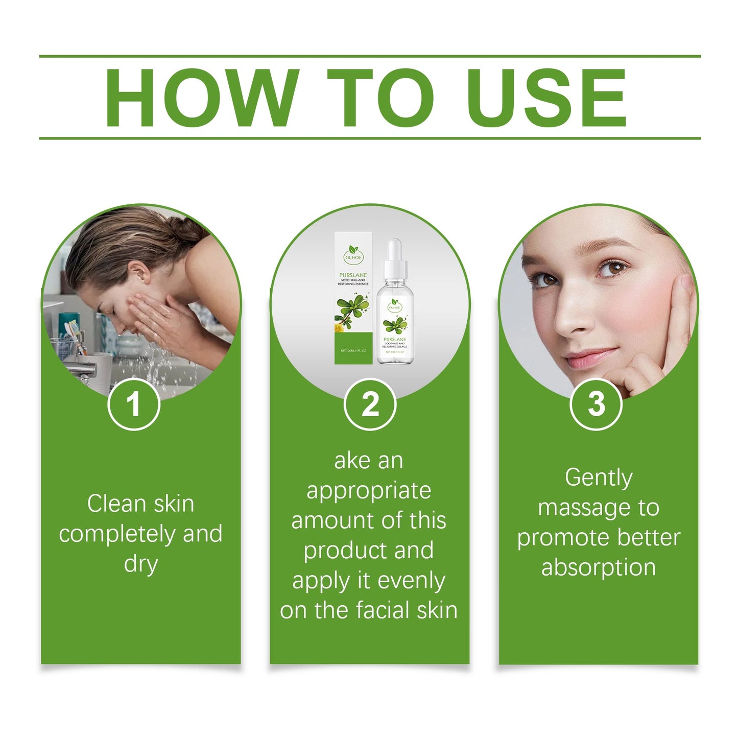 Purslane Soothing Repair Serum Redness Soothing Facial Hydrating Moisturizing Serum