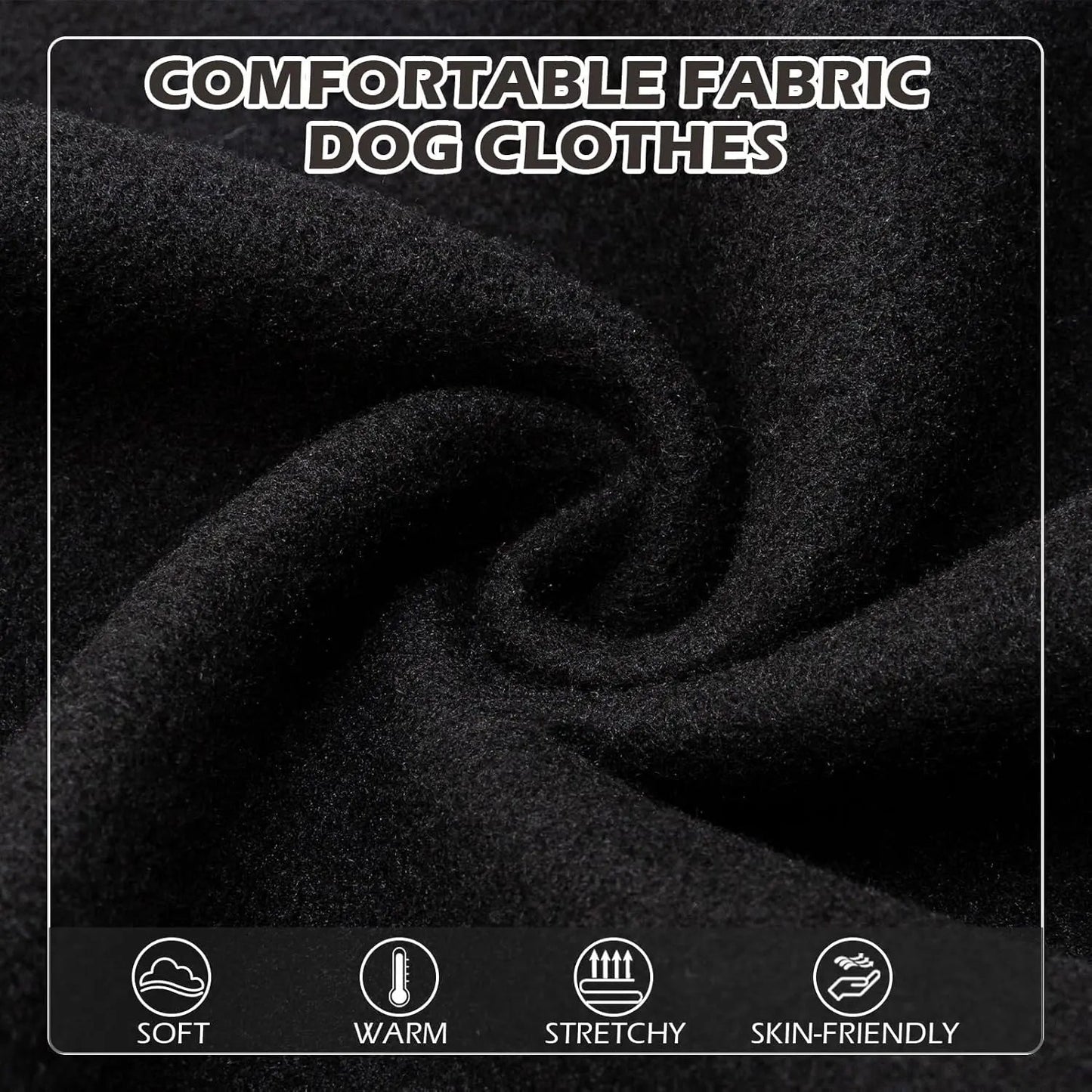 Dog Hoodie Security Fleece Sweatshirt w/ Leash Hole Warm Pet Costume for Small Dogs