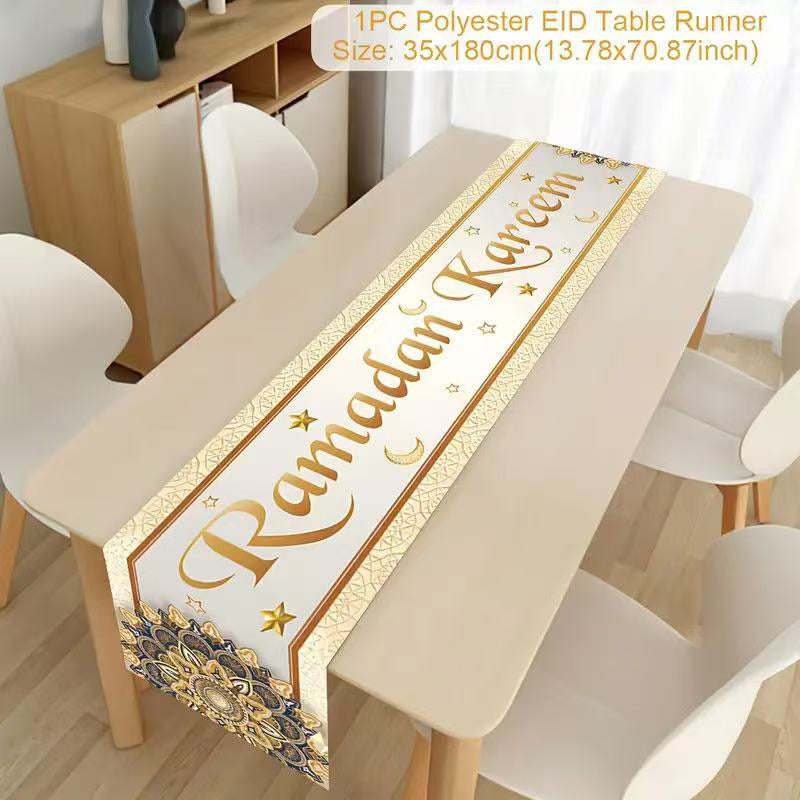 Printed Moon Castle House Tablecloth Home Decoration Party Festival Atmosphere Table Flag