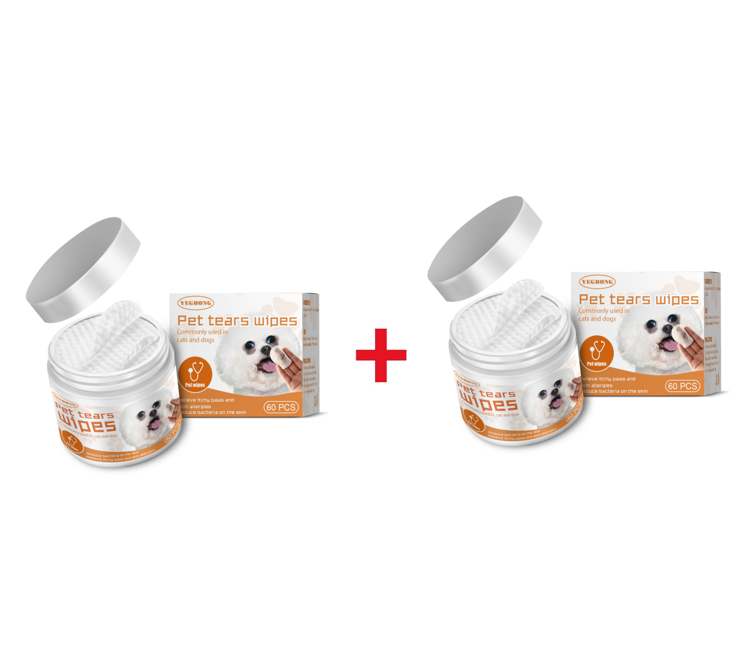 Pet Wipes Clean, Dogs And Cats Tear Stains Eye Cleaning Wipe Eye Dirt Cotton Pad