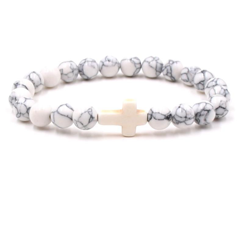 Fashion bead jewelry cross bracelet