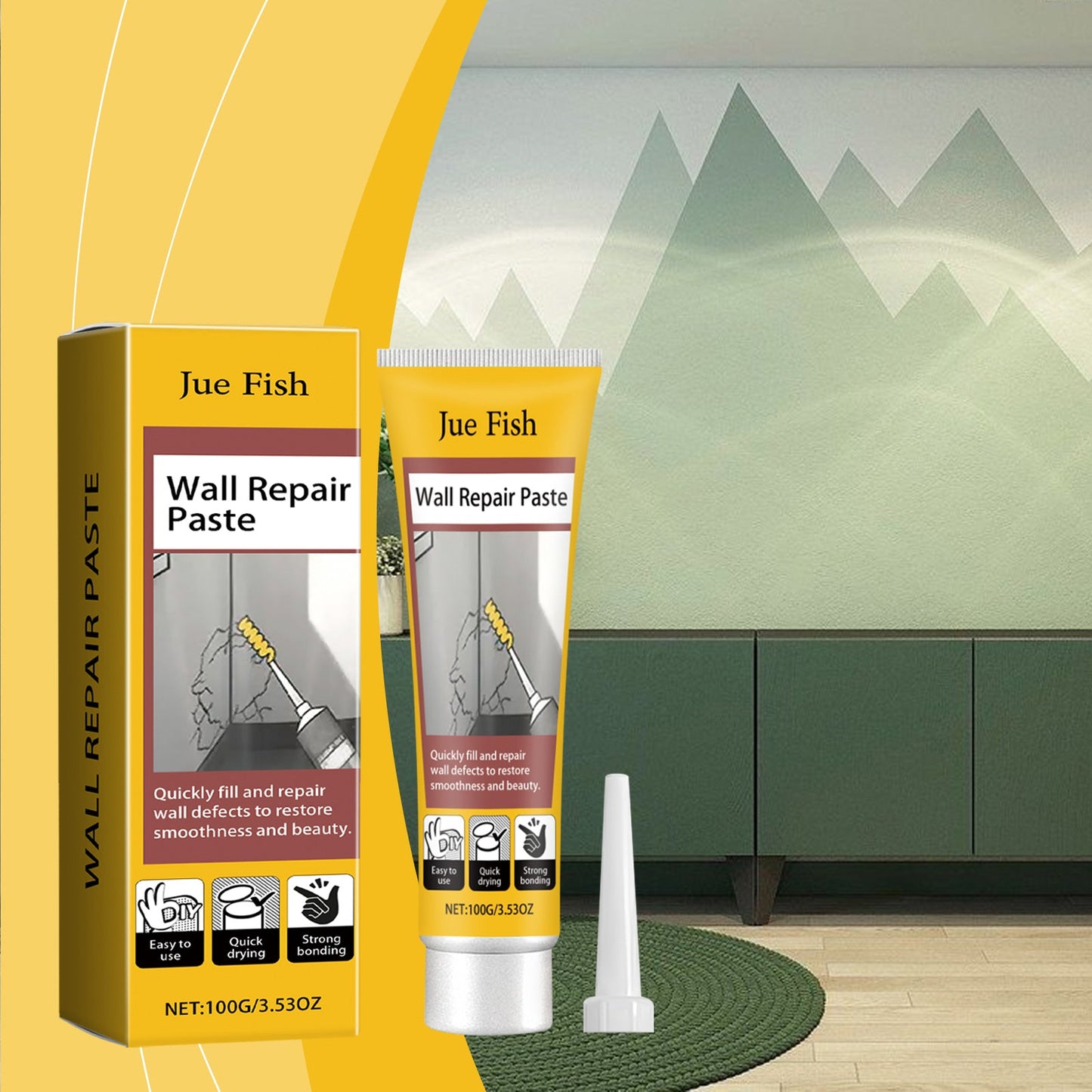Wall Crack Repair Plaster Wall Damage Scratches Dents Cracks Nail Holes Repair Repair Wall Plaster