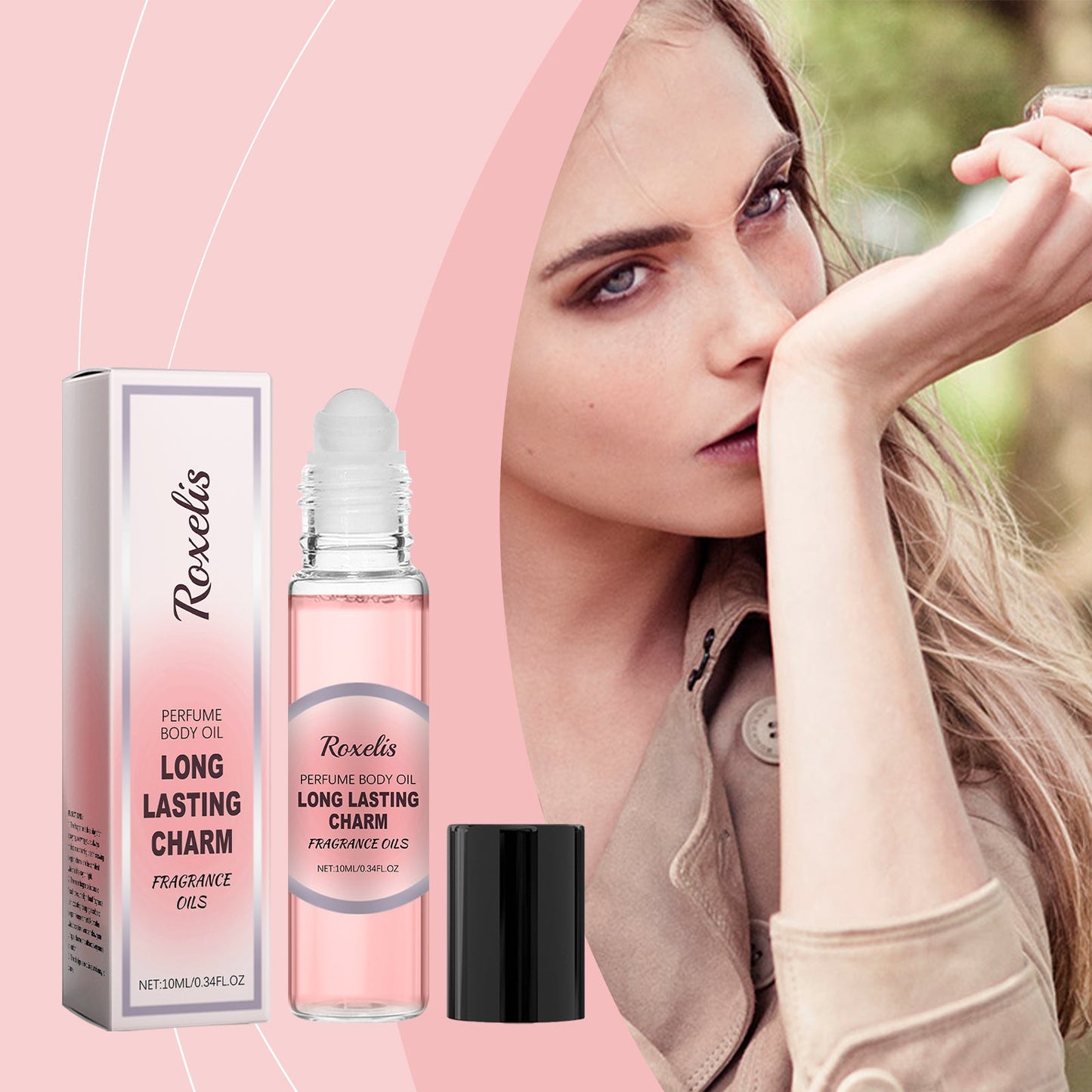Women's Roller Perfume Lasting Fragrance Portable Rose Light Everyday Fresh Exudes A Niche Appeal Perfume