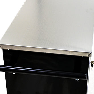5 DRAWERS MULTIFUNCTIONAL TOOL CART WITH WHEELS-BLACK+BLUE