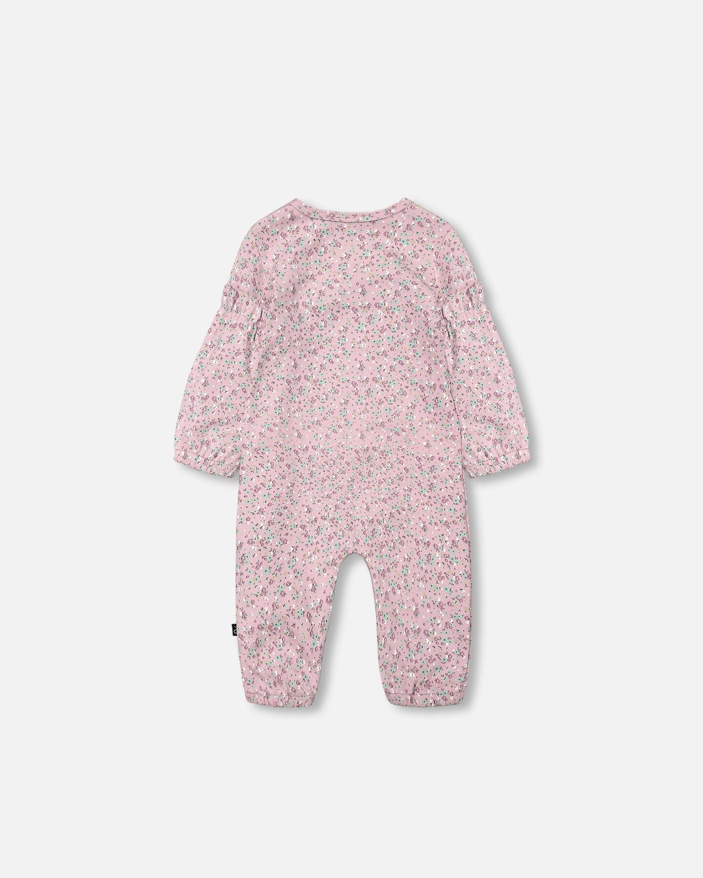 Organic Cotton Jumpsuit Mauve Little Flower Print