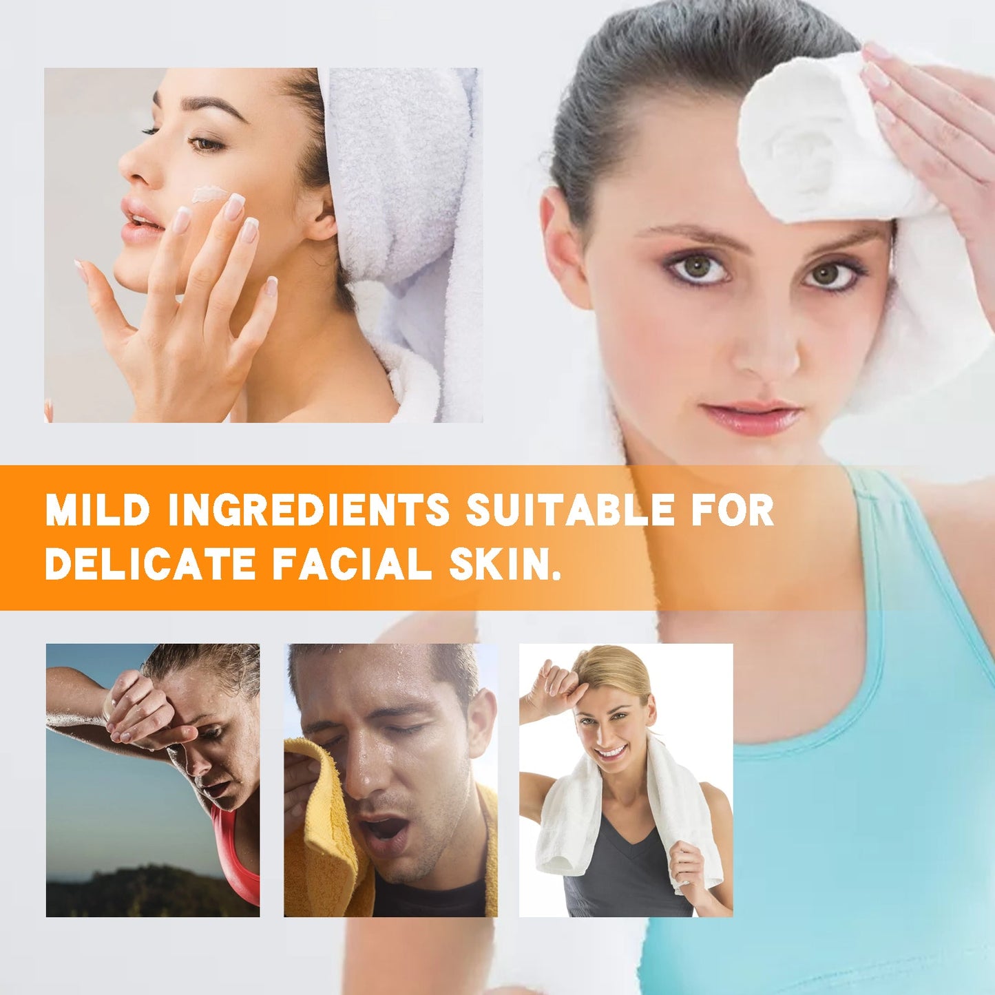 Sweat Absorbent Facial Lotion, Facial Skin Oil Control Mild Skin Friendly Refreshing And Long-Lasting Facial Antiperspirant Lotion