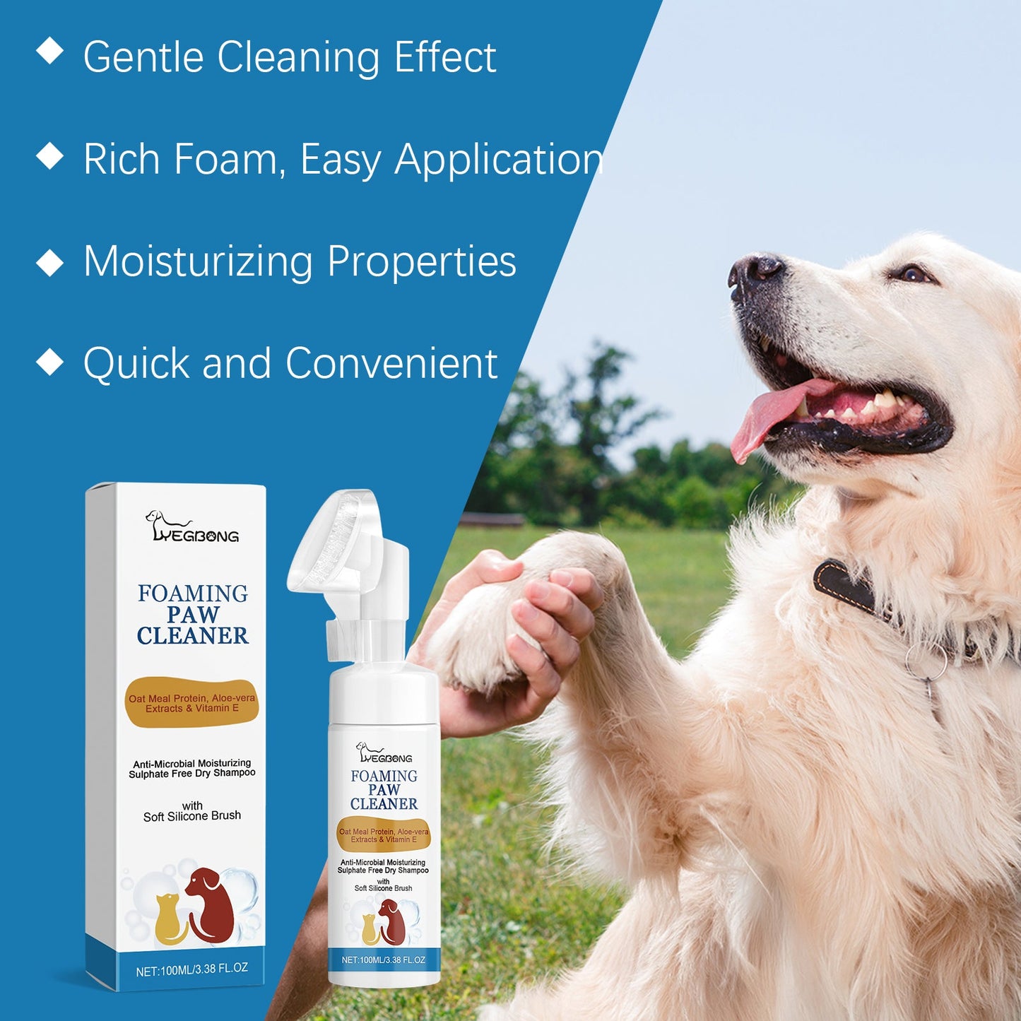 Pet Paw Cleaner Deep Wash Feet For Dogs And Cats Soles And Pads Care Foam