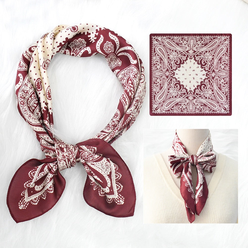 Silk Scarf Women's Sunscreen Beach Imitation Silk Versatile Silk Scarf Neckband