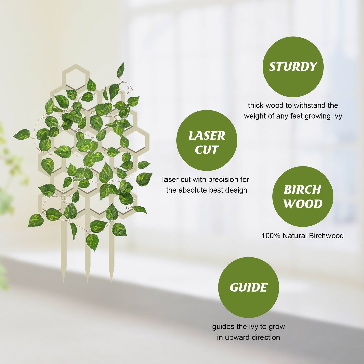 Garden Plant Trellis, Home Wooden Geometric Molding Decorative Support Flower Arrangements Climbing Pergola