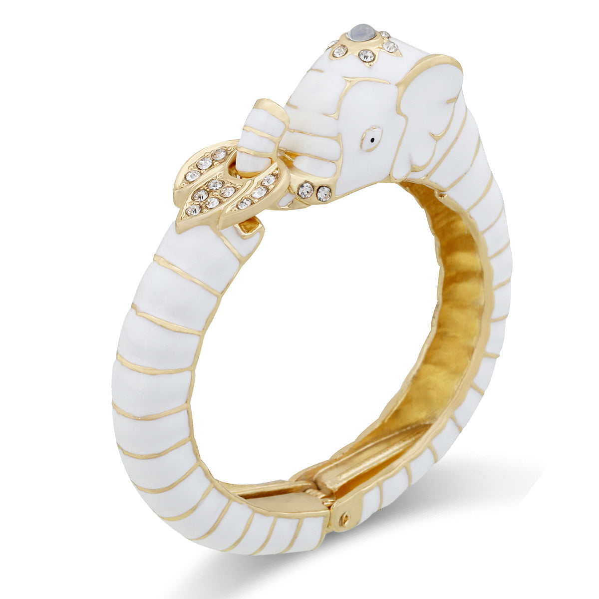 European and American fashion jewelry elephant enamel oil drip alloy open bracelet