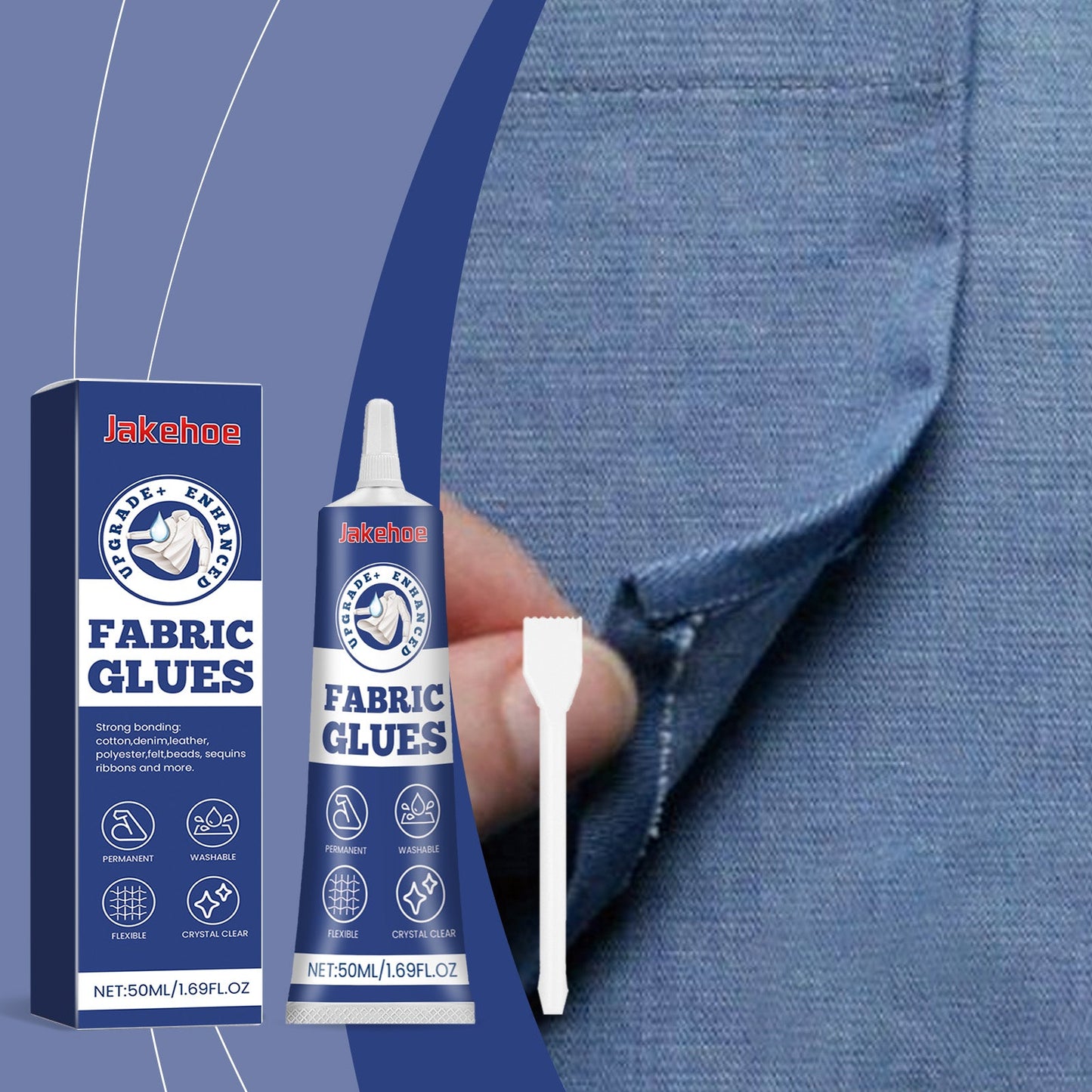 Fabric Adhesive, Multi-Functional Fabric Adhesive Clothing Pattern Adhesive Soft Adhesive