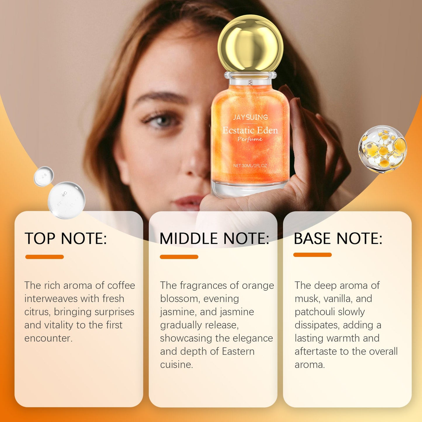 Carnival Eden Perfume, Perfume Stay Fragrance Fresh Natural Charm Perfume Water Dating Atmosphere