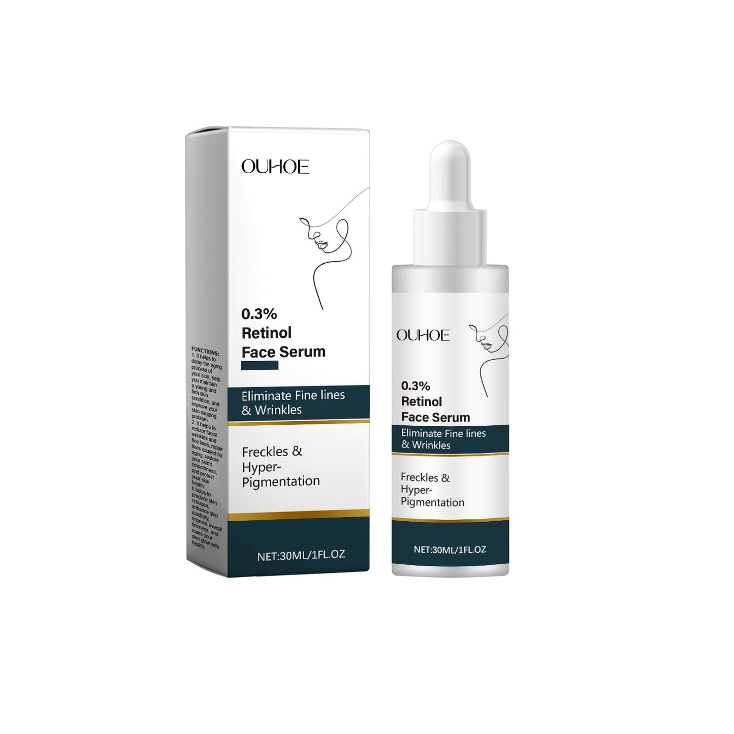 Retinol Facial Essence, Gentle Skin Care Elastic, Tender, Brightening, Moisturizing And Moisturizing Original Solution