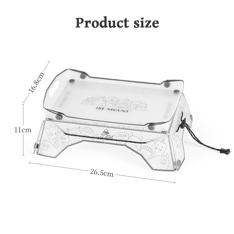 Folding Mini Table - Ultralight PP Camp Table & Tray (97g) Food-grade, Portable for Camping & Hiking Gear