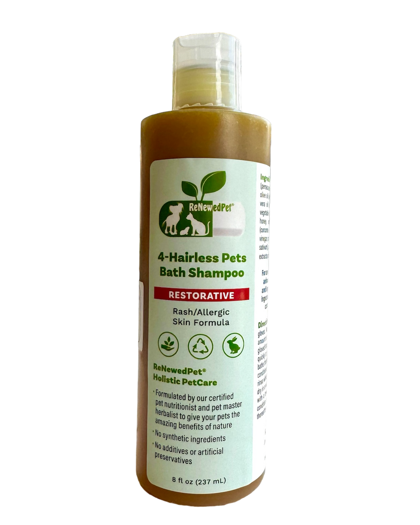 4-HAIRLESS PETS RESTORATIVE BATH SHAMPOO