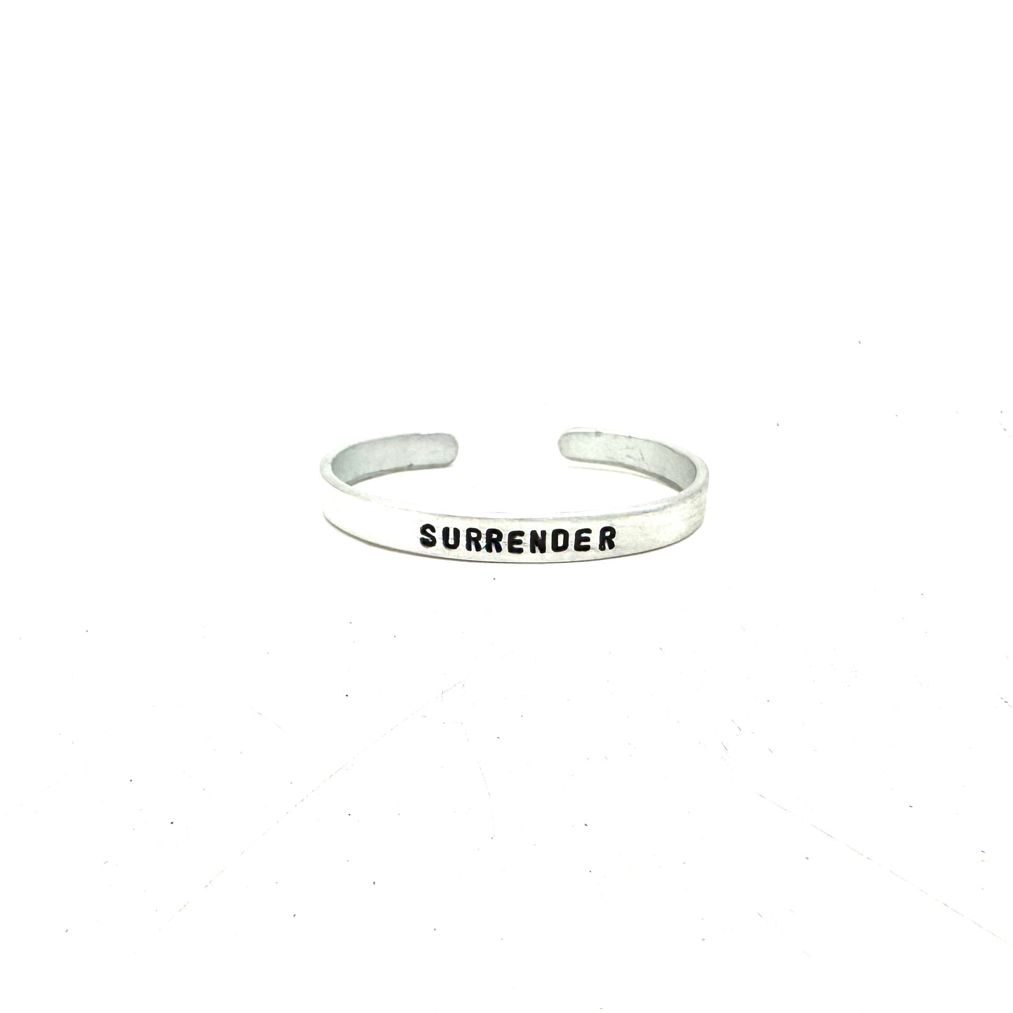 Inspirational Aluminum Cuff- Surrender