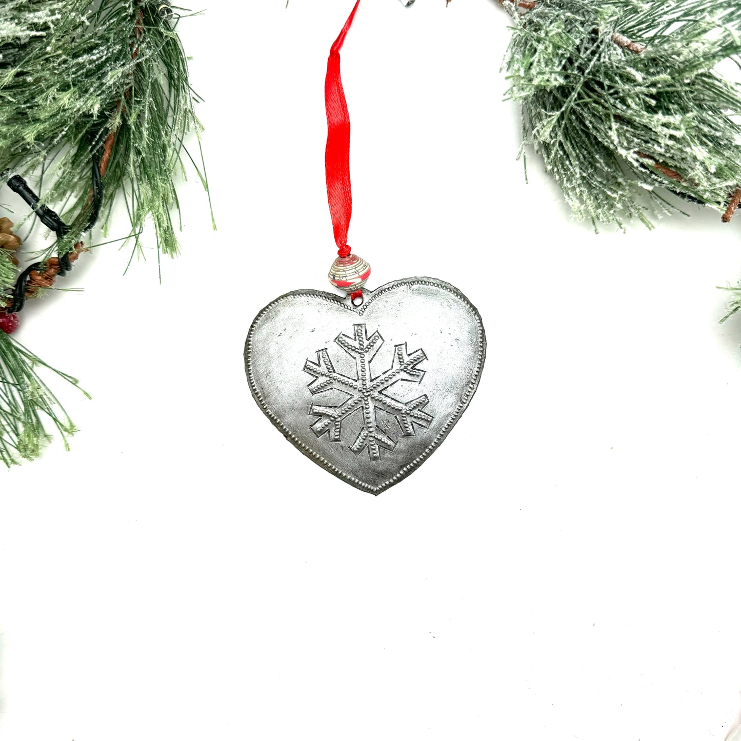 Snowflake Heart Ornament