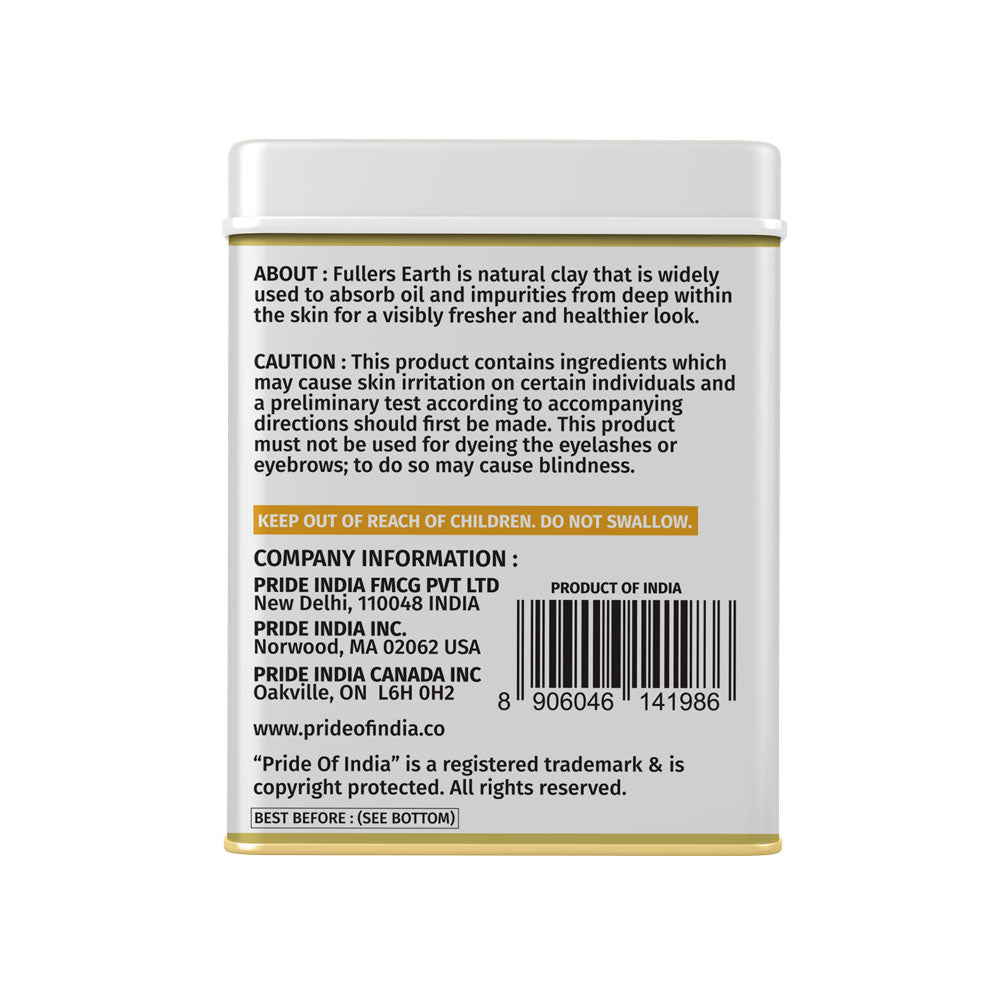 Face Glow- Fuller’s Earth w/ Turmeric & Sandalwood- 12 Individual Sachets of Multani Mitti (10 gm each)- Reusable Brush & Tray Included