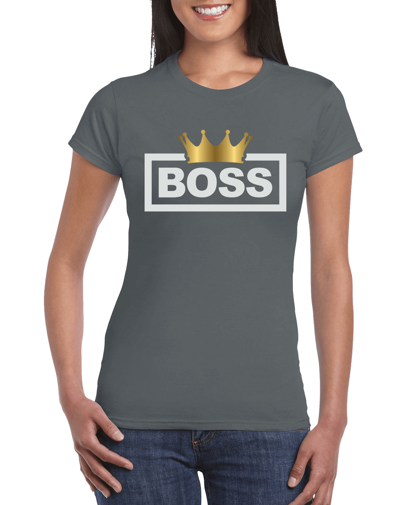 Boss Crown Women's Slim Fit Short Sleeve T-Shirt